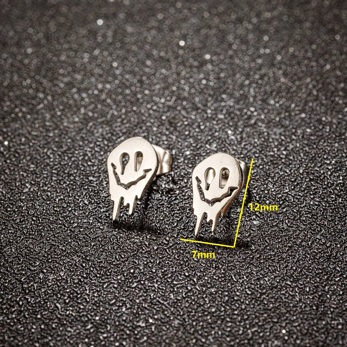 Horror Halloween Bat Spider Trendy Earrings Women 2024 Black Color Stainless Steel Ear Piercing Skull Punk Jewelry Party Gifts