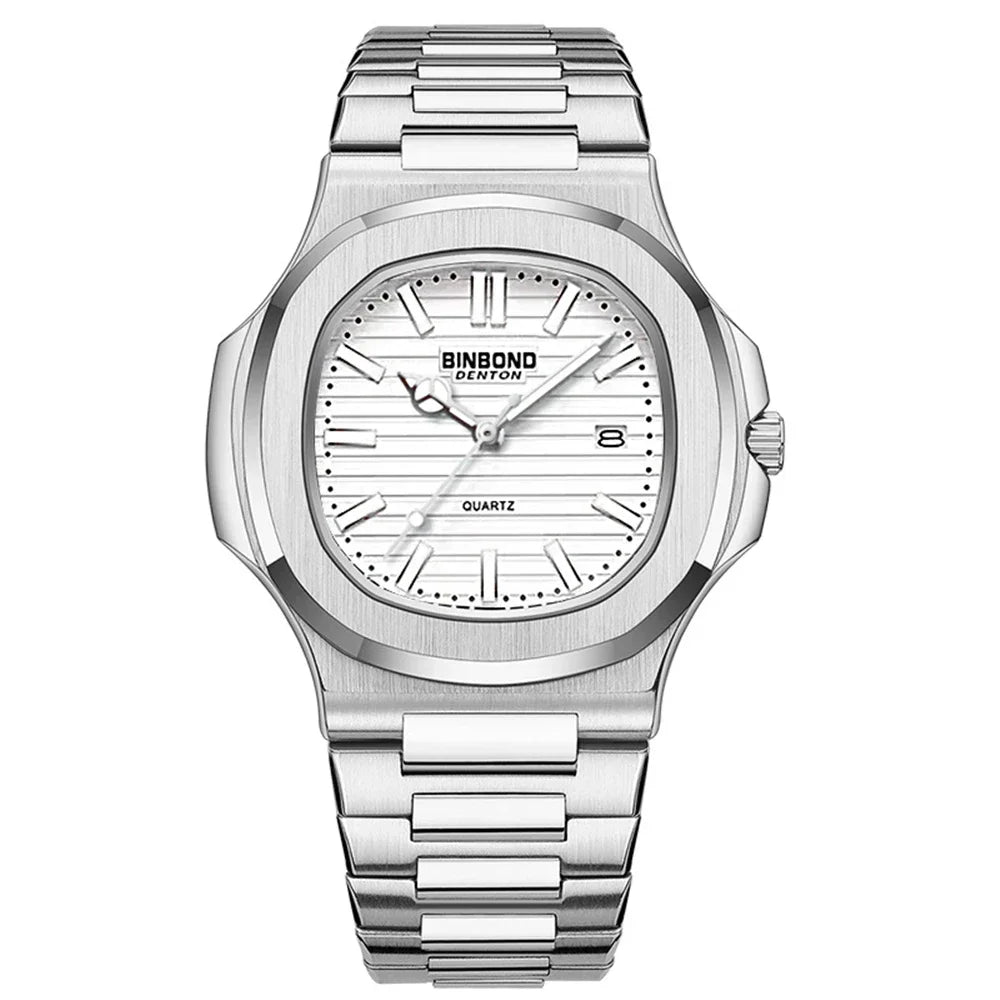 Nuevos relojes de pulsera de cuarzo de moda casual para negocios, reloj de oro rosa para hombres, reloj de lujo, relojes automáticos para hombres, reloj masculino negro