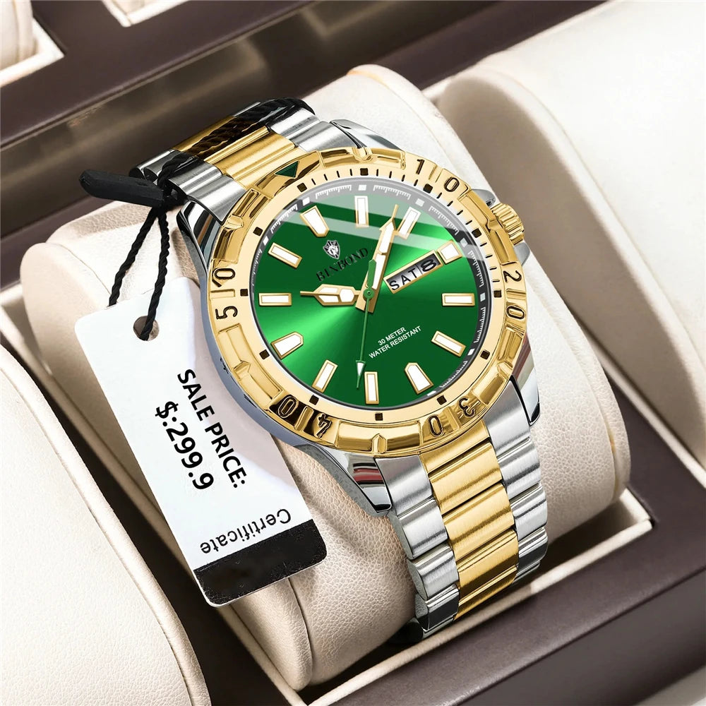 Reloj de pulsera de cuarzo de moda de diseñador para hombre, 42 mm, relojes nuevos para hombre, regalos para hombre, reloj de lujo, oro automático, Clcok digital, Reloj