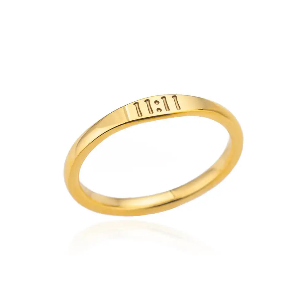111 222 333 444 555 666 777 999 Engelszahlenringe für Damen Edelstahlring Vintage Ästhetik Retro Schmuck anillos 2025