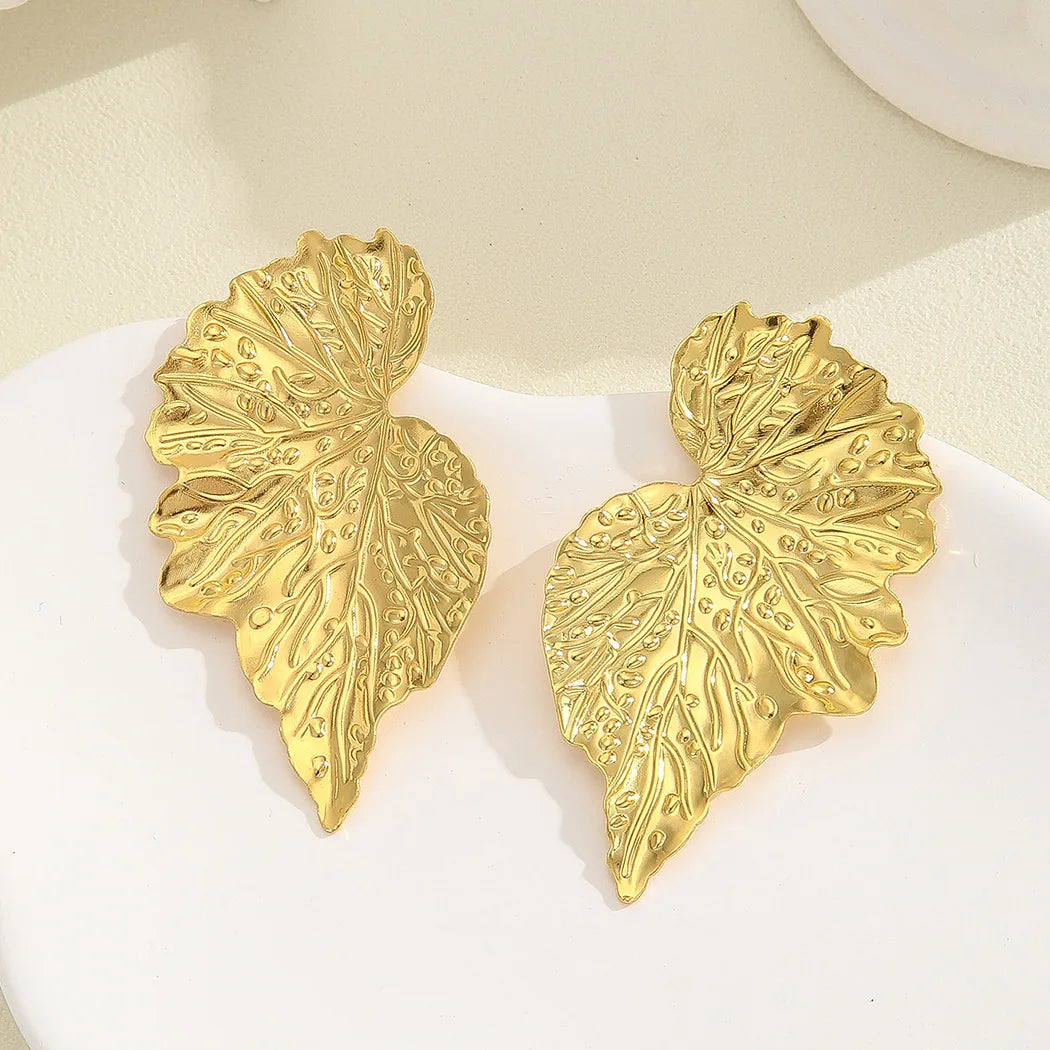 Minimalismus Persönlichkeit Metall Ohrhänger für Frauen Blatt Rund Wassertropfen Schmetterling Twist Metall Ohrringe Geometrie Schmuck