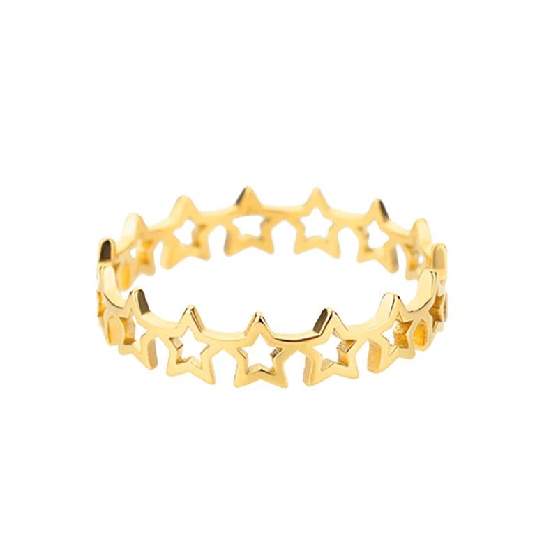 Edelstahl Herzringe für Frauen Heiratsantrag Verlobung Hochzeitsring Vintage Schmuck Anillos Valentinstagsgeschenk