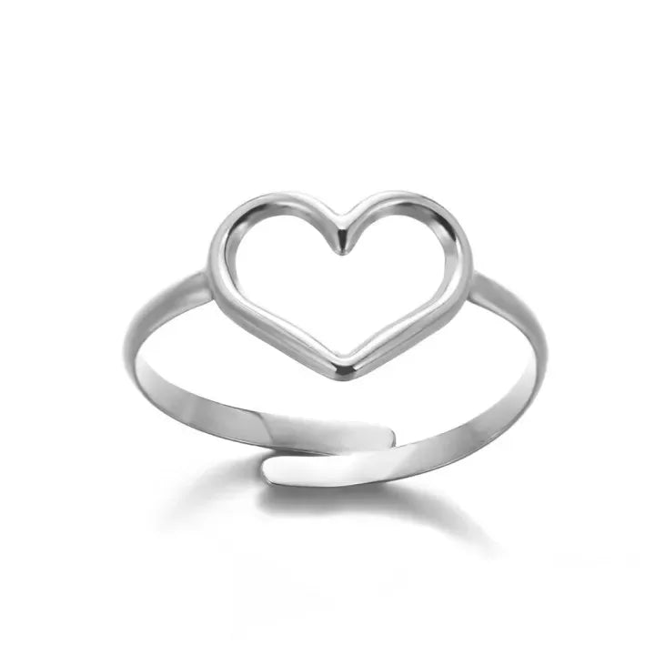 Zirkon Kleine Herzringe für Frauen Minimalismus Herzring Edelstahl Finger Zarter Ring Valentinstag Geschenke Kostenloser Versand