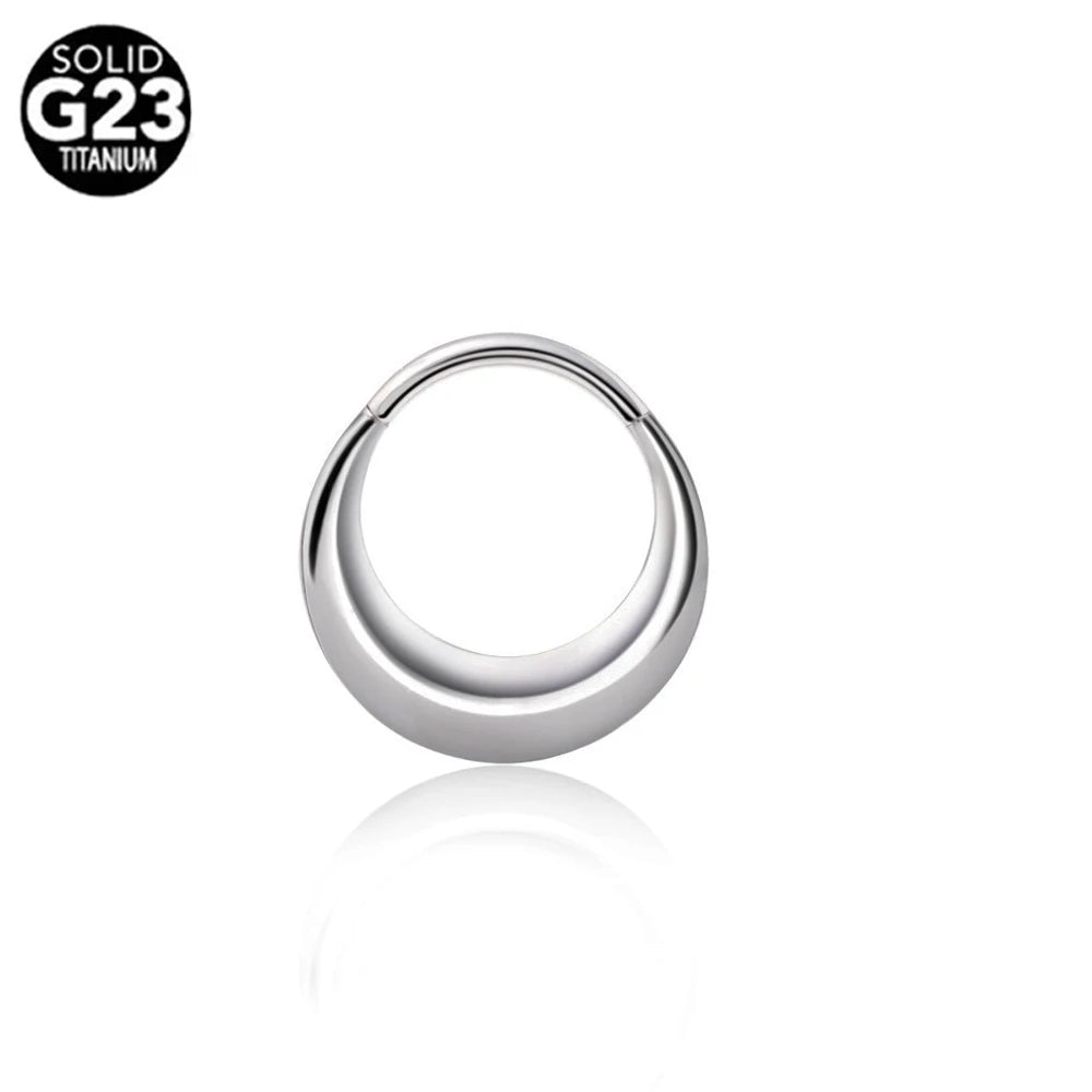 G23 Titanio Abeja Septum Aro Nariz Piercing Joyería Corporal 16G Segmento Lunar Serpiente Clicker Hélice Oreja Cartílago Corazón Daith Aro