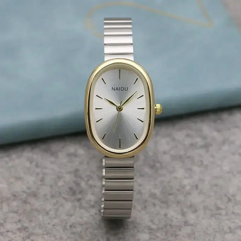 Nuevo Reloj de Pulsera de Cuarzo de Acero Cuadrado Retro Minimalista de Marca Nueva, Pequeño Dial, Temperamento, Reloj de Pulsera para Estudiante Femenina, Dropshipping