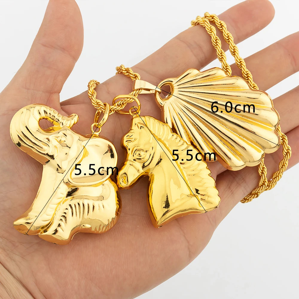 Colgante color oro Dubái, estilo hip hop, personalidad para hombres y mujeres, joyería minimalista, joyería para fiestas, regalos de cumpleaños.