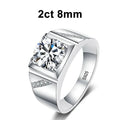 NeeTim 1ct 2ct D VVS1 Moissanit-Ring für Herren 925er Sterlingsilber mit Goldbeschichtung Verlobungs-Ehering Labor-Diamant Herrenringe