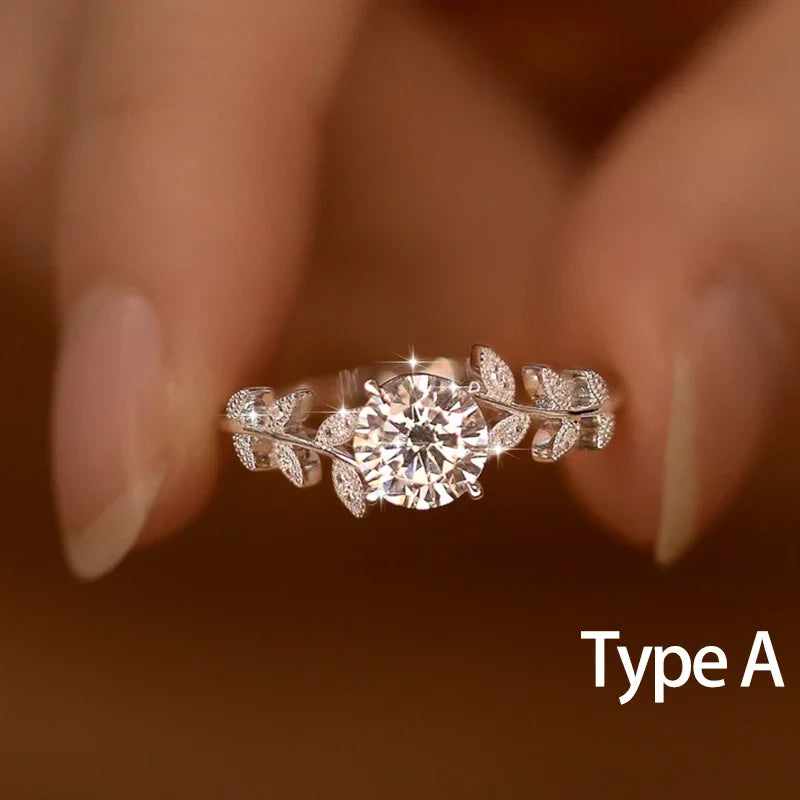 NeeTim 1CT Moissanit Diamantringe Ehering für Damen 925 Sterling Silber mit Weißgold-Überzug Verlobungsring