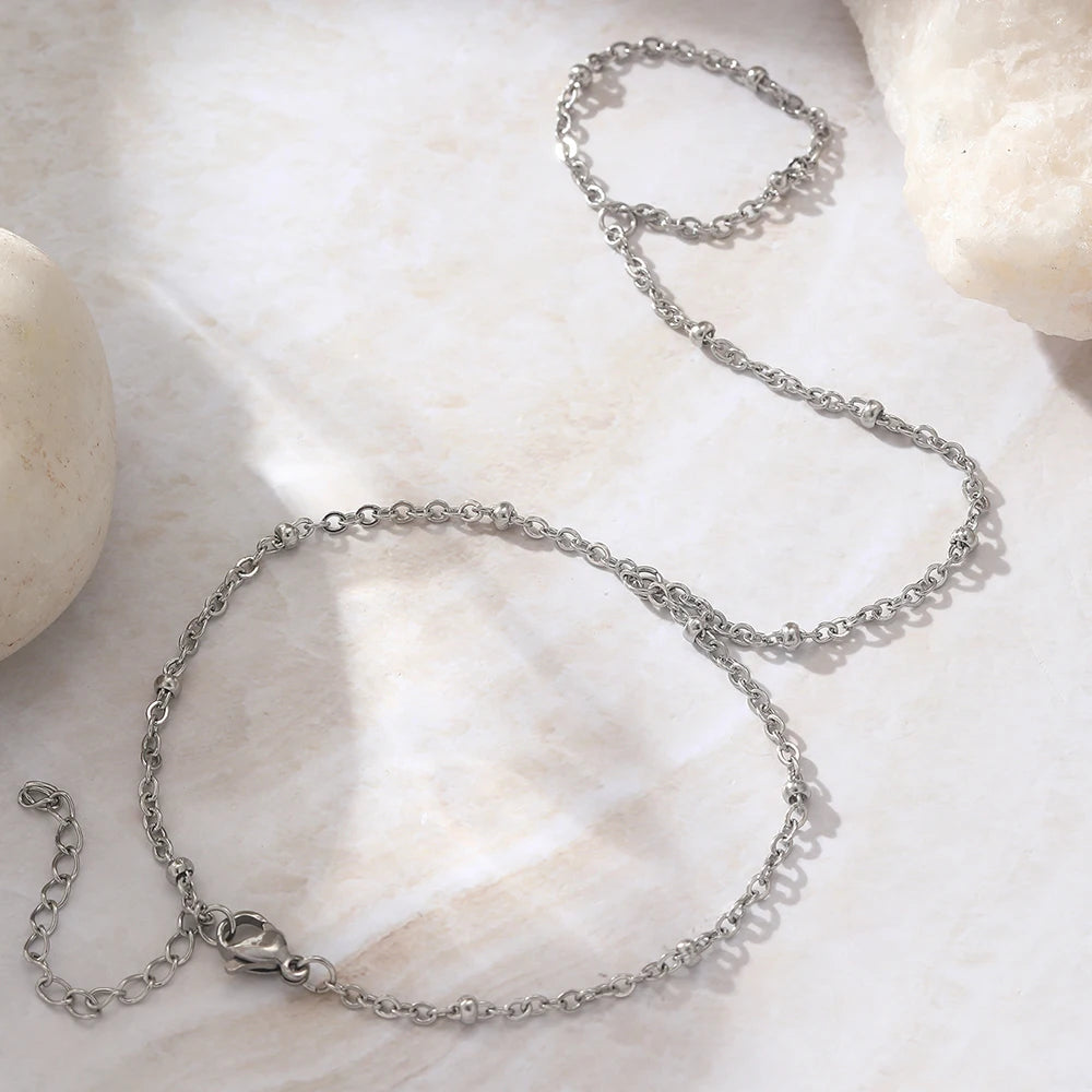 Edelstahlarmbänder Persönlichkeits-Design Perlen-Fingerkette Minimalistisches Armband für Frauen Schmuck Beste Freundin Geschenke Neu