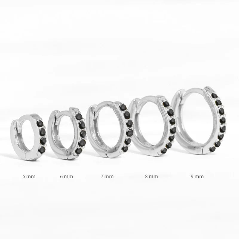 2 Stück Edelstahl Minimal Kristall Zirkonia Creolen Gold Silber Farbe Kleine Huggie Knorpel Ohrring Piercing Schmuck