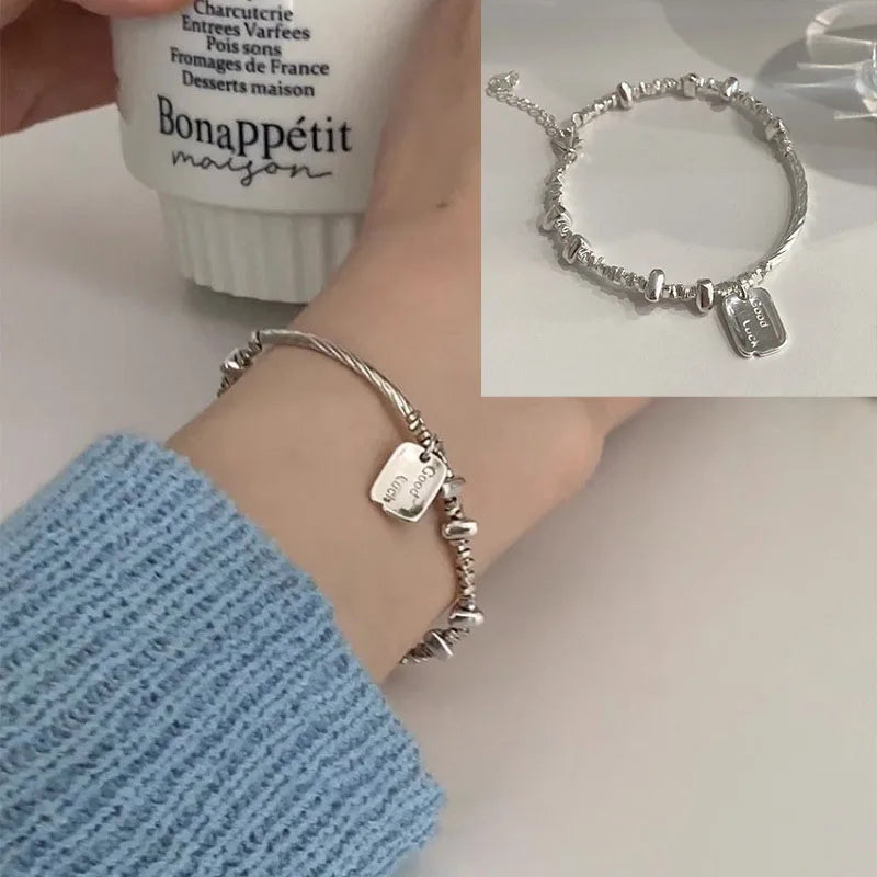 VENTFILLE 925 Silver Double Layer Pearl Bracelet for Women Girl Design Bead Korean Jewelry Dropshipping