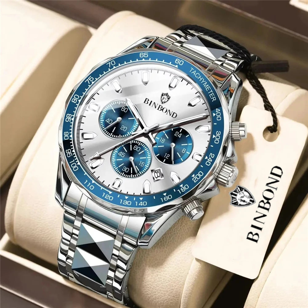 Nuevo reloj automático para hombre, esfera pequeña azul, digital, de cuarzo, a la moda, relojes de pulsera para hombre, reloj de lujo para hombre, regalos, Reloj Hombre