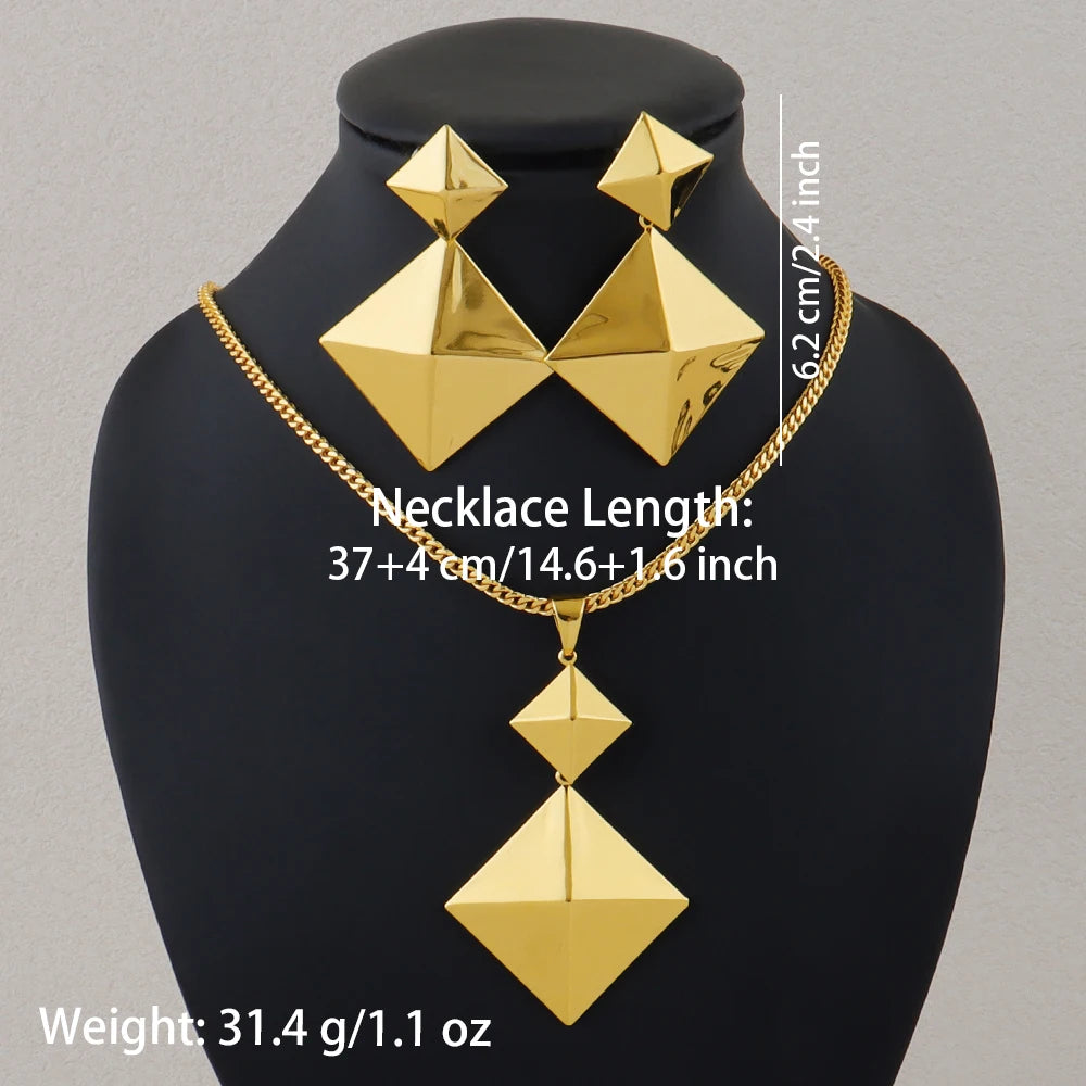 Herzförmige Ohrringe aus goldfarbenem Metall, 24 Karat vergoldet, schlichte Mode-Halskette mit Schlüsselbein-Kette, exquisite Weihnachtsgeschenke