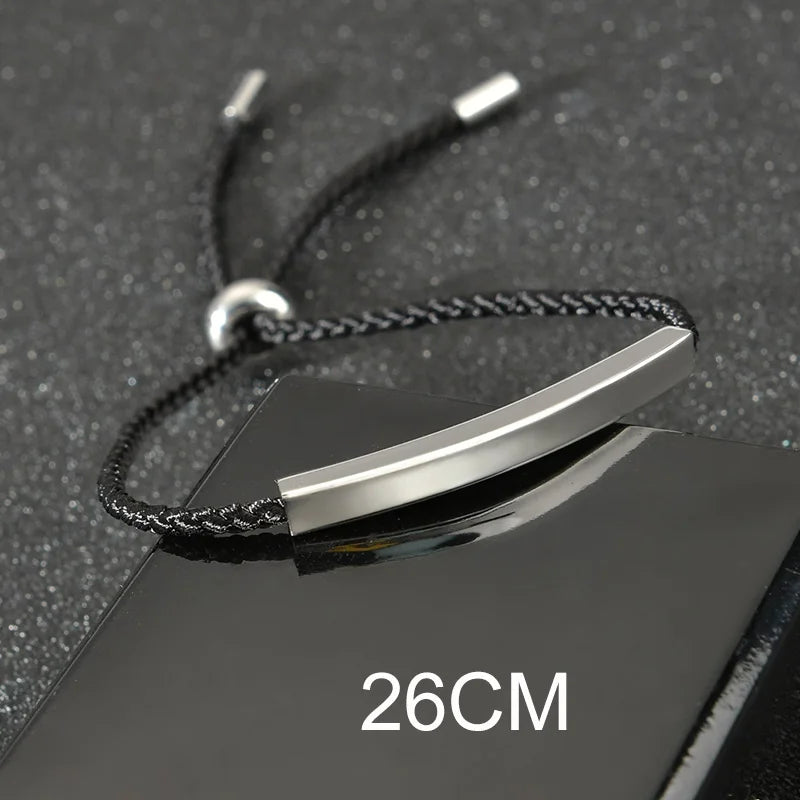 Bluelory personalisiertes Armband für Herren und Damen, Edelstahl, verschiedene Stile, leeres Namensschild, Herzarmband, Party-Schmuckgeschenk