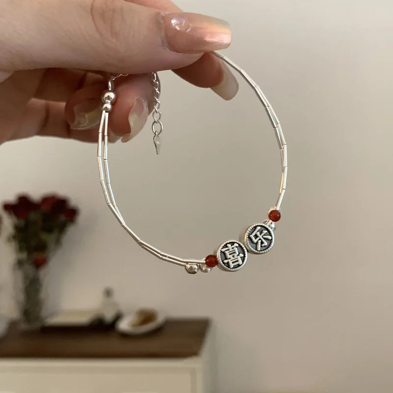 VENTFILLE 925 Silver Double Layer Pearl Bracelet for Women Girl Design Bead Korean Jewelry Dropshipping