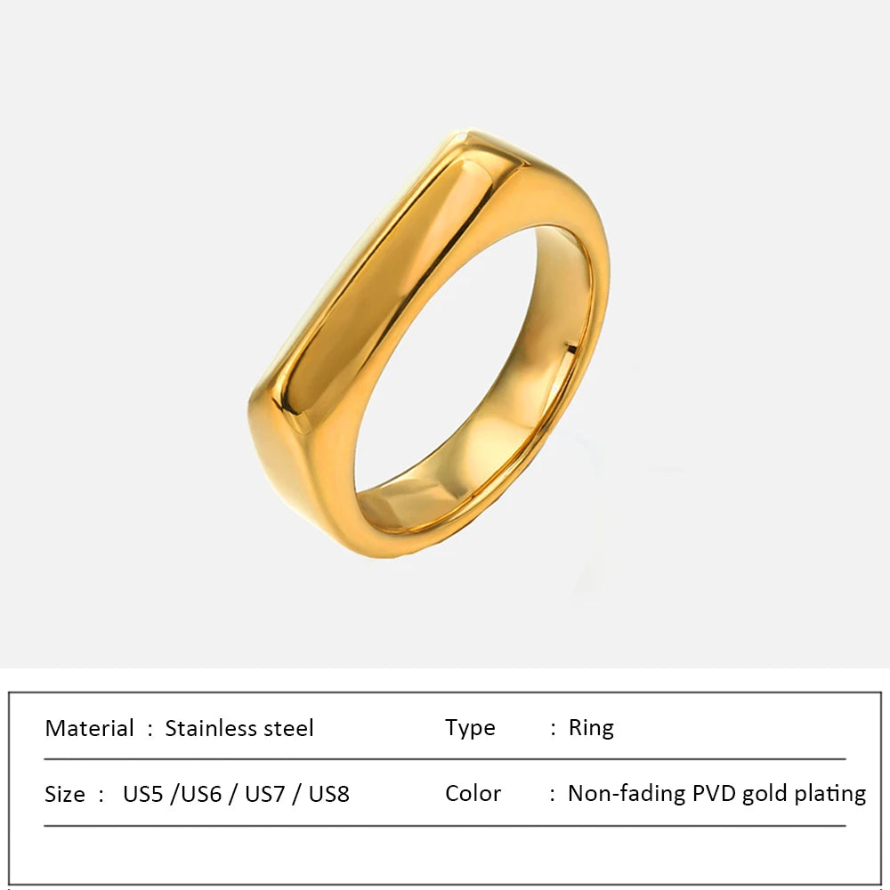 Anillo de acero inoxidable impermeable para mujer, anillo de corazón que no se decolora, anillos de metal elegantes, joyería sencilla, novedad, venta al por mayor, Dropshipping