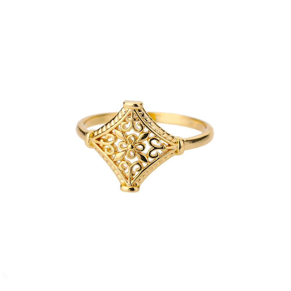 Edelstahl Übertrieben Große Blumenringe Für Frauen Gold Farbe Sonnenblume Fingerring Weiblich Mode Ästhetischer Schmuck Geschenk