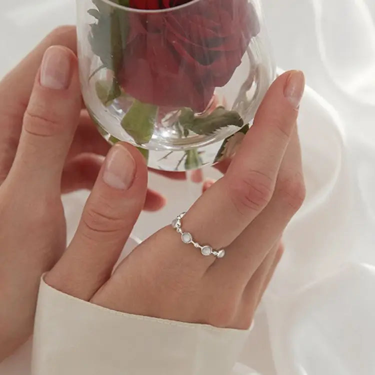 925 Sterling Silber Runde Kristall Verstellbare Ringe Für Frauen Hochzeit Verlobung Luxus Schmuck Großhandel Accessoires
