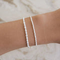 COLALA Imitationsperlen-Armband Oval Perlen Edelstahlarmband Damengeschenk für den Urlaub