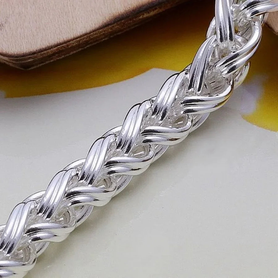 Großhandel 925 Sterling Silber Armbänder Schmuckkette Damen Herren 6mm 4MM hochwertige Valentinstagsgeschenk schöner Fabrikpreis