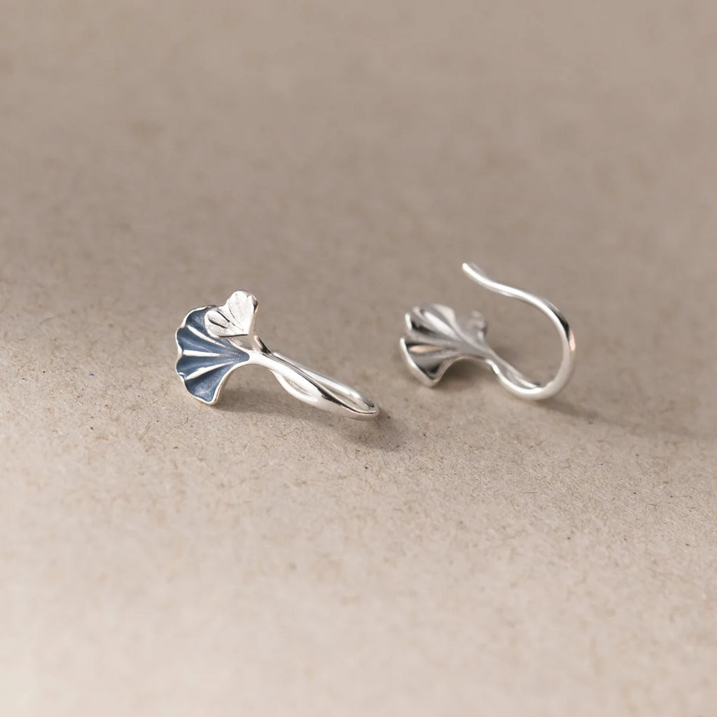 Ohrstecker aus 925er Sterlingsilber mit Ginkgoblatt für Damen, luxuriöser Qualitätsschmuck, Accessoires, Großhandel, Trend 2024, Geld 925