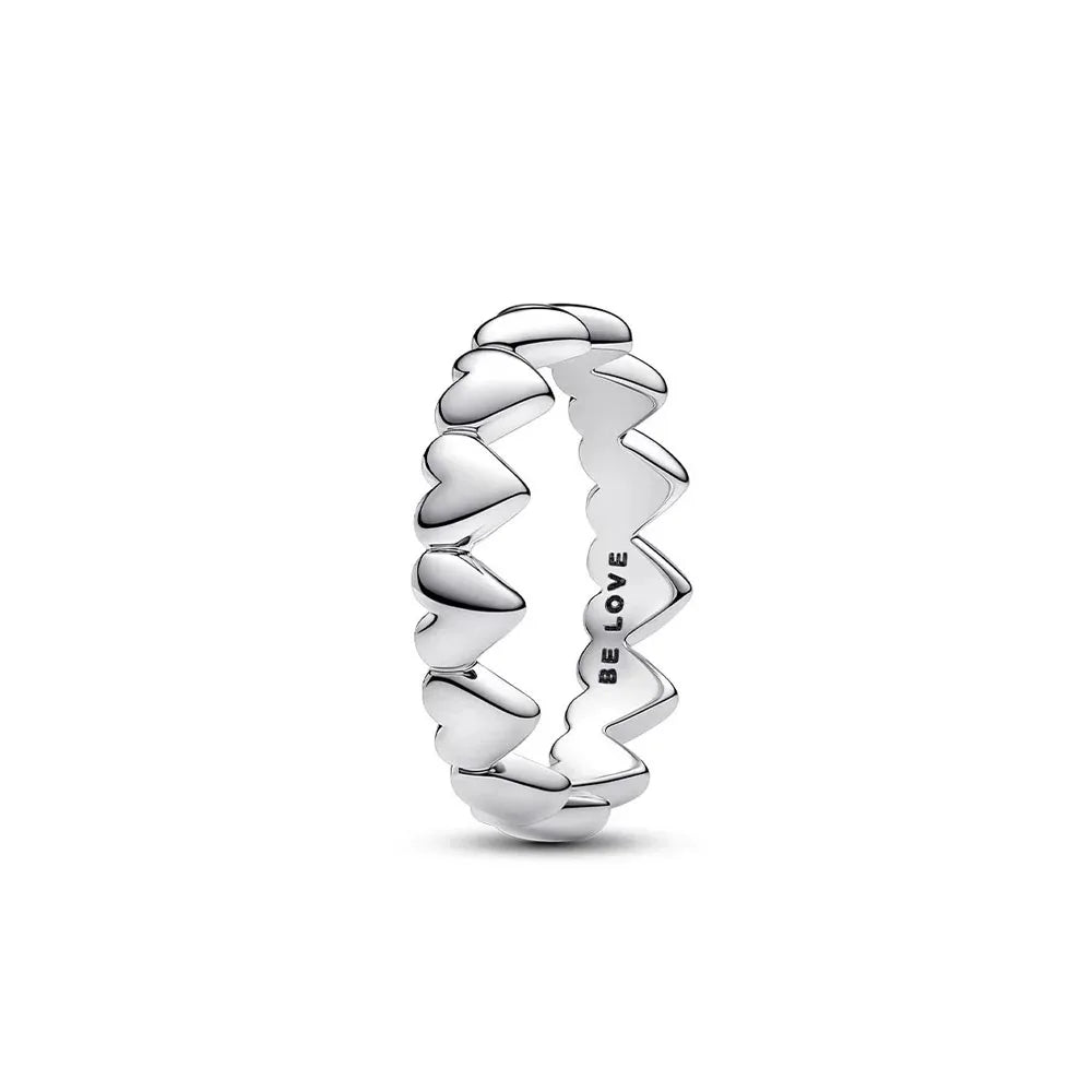 925er Silber Damenschmuck Ring Größe 6 7 8 9 Pinker Herz Zirkonia Stein Rot Schwarz Ringe DIY Geburtstagsgeschenk Party