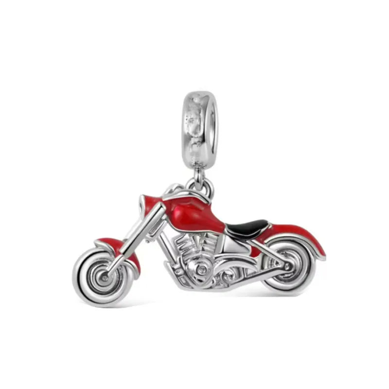 2026 925 Silber Blume, Schmetterling, Highland-Kuh, Motorrad-Anhänger passend für europäisches Original-Armband DIY Schmuck Exquisiter Schmuck