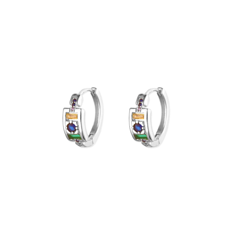 Runde glänzende Zirkonia-Ohrringe für Damen Edelstahl Goldfarben Piercing Ohrringe 2025 Neuer Modeschmuck Muttertagsgeschenk