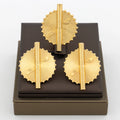 Neues Design Ohrringe Schmuckset für Frauen Mode 18K vergoldeter Kupfer verstellbarer Ring und Ohrringe für Dubai Retro Schmuck