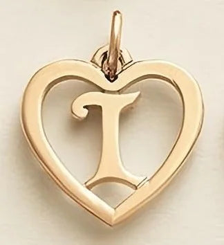 SUNIBI Edelstahl-Buchstabenanhänger Herzform Hohl Anhänger Charm für Armbänder Halsketten für Frauen DIY Schmuckherstellung