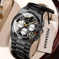 POEDAGAR Reloj de Lujo para Hombre Cronógrafo Fecha Acero Inoxidable Deporte Reloj de Pulsera para Hombre Impermeable Luminoso Moda Relojes de Cuarzo para Hombre