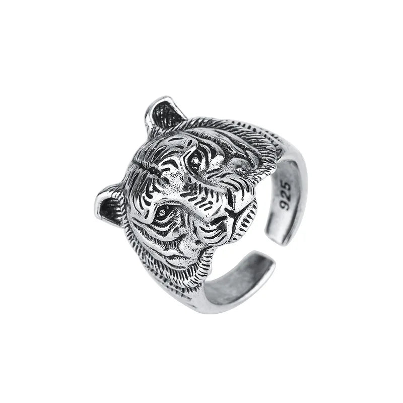 925er Sterlingsilber Tiger Verstellbare Ringe für Damen Verlobung Damenschmuck Accessoires Schmuck