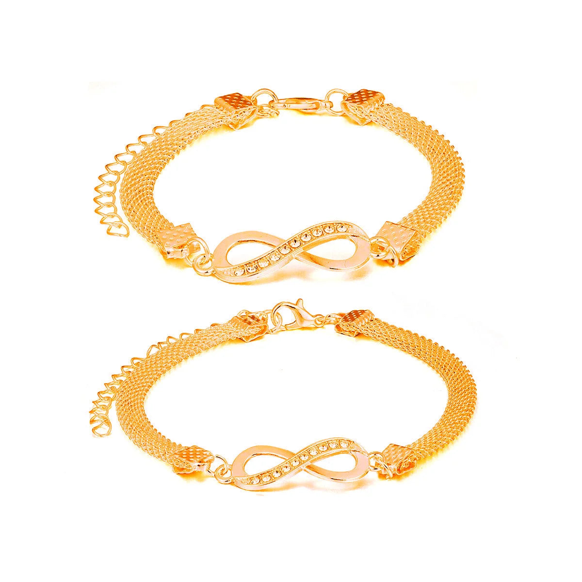 2 Stück Set Love Heart Paar Armbänder für Frauen Männer Silber Farbe Doppelschicht passendes Kettenarmband Liebhaber Schmuck Geschenk