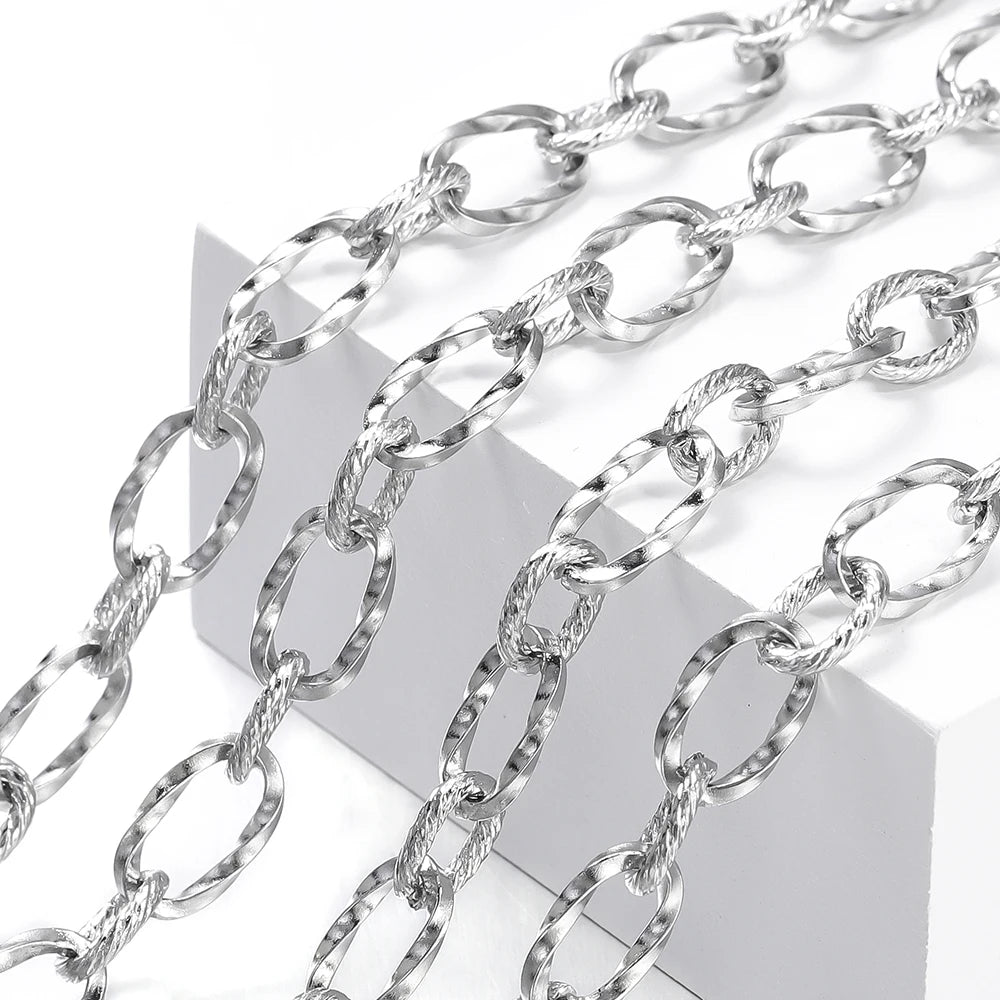 1 Meter Edelstahl Messing Metall Dicke Kette Für Schmuckherstellung Handgemachte DIY Armband Halskette Komponenten
