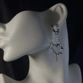 2 Stück Punk Rock Hohle Dornen Liebe Herz Anhänger Creolen für Frauen Männer, Liebhaber Mode Coole Nieten Spike Ohrringe Schmuck