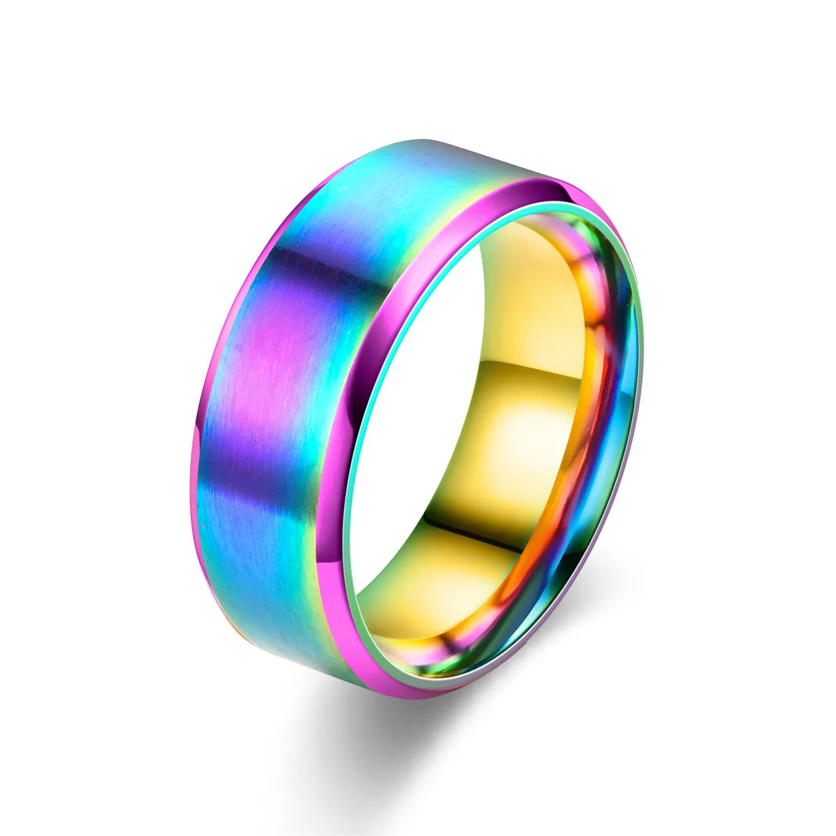 Klassischer 8mm Wolfram-Herrenring mit 6 Farben, gebürsteter Edelstahloberfläche, Damenring, Ehering, Paarschmuck-Accessoires