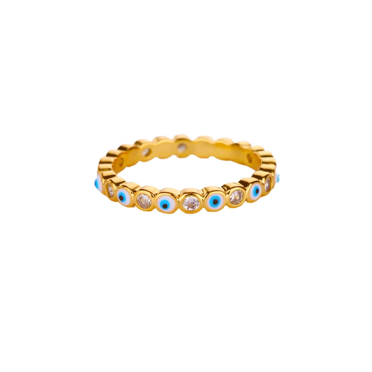 Edelstahl Kleine Zirkonringe für Frauen Exquisiter Goldfarbener Sonnen-Doppelring Punk Hip-Hop Accessoire Bague Schmuckgeschenk