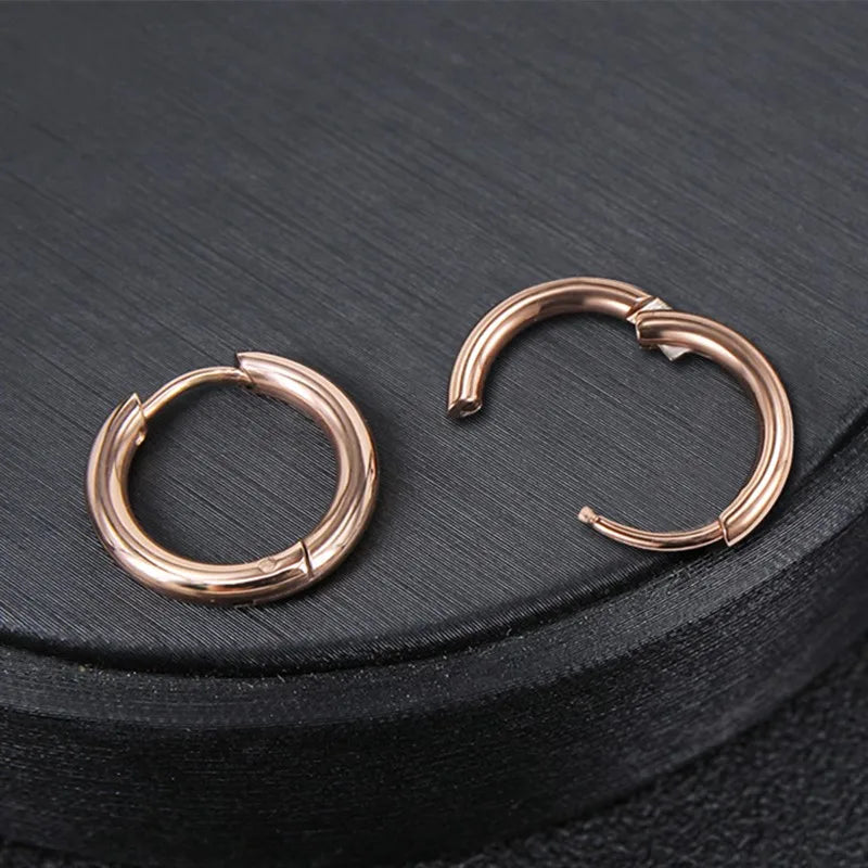 8/10/12/14/16/18/20mm Edelstahl Huggie Creolen für Damen Herren