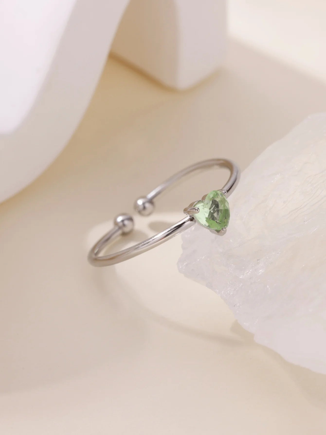 Mode Zirkon Herz Geburtssteinringe für Damen Edelstahl Goldfarbe Geburtssteinring Ästhetischer Hochzeitsschmuck Geschenk