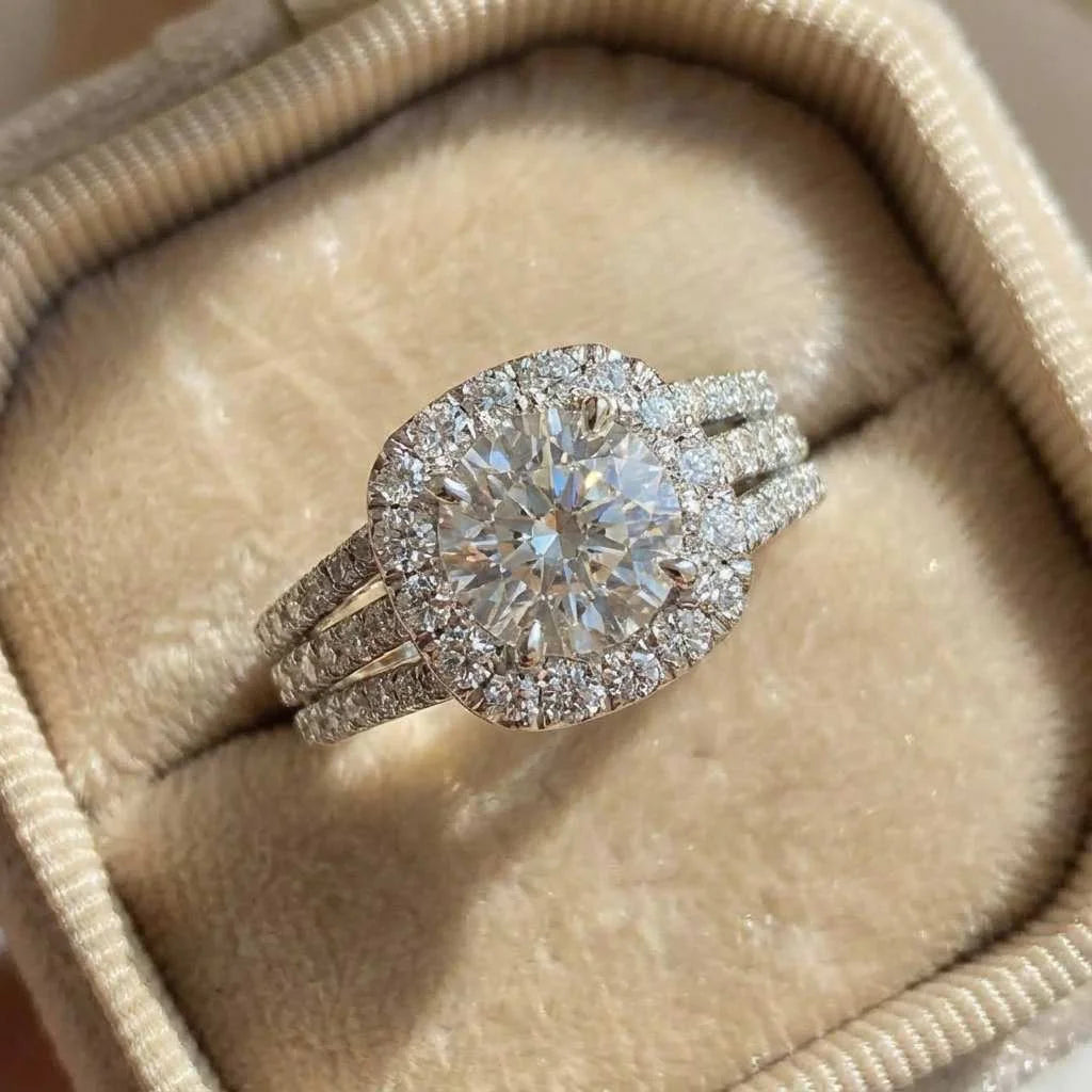 Anillos de geometría cuadrada de circonita brillante de plata de ley 925 para mujer, regalo de fiesta, joyería elegante de alta calidad, gran oferta
