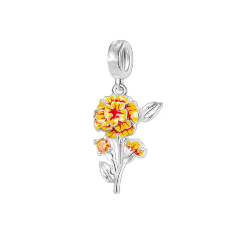 2026 925 Silber Blume, Schmetterling, Highland-Kuh, Motorrad-Anhänger passend für europäisches Original-Armband DIY Schmuck Exquisiter Schmuck