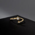 925 Sterling Silber Zirkon Stern Verstellbare Ringe für Frauen Hochwertiger Schmuck Accessoires Großhandel Schmuck 925er Silber