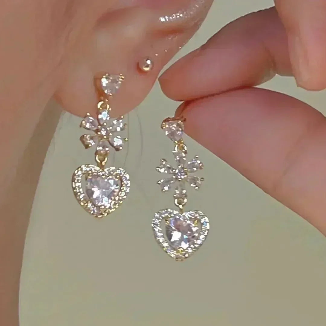 Französische High-End-Ohrringe aus braunem Kristall für Damen, modisch, luxuriös, personalisiert, Alltagsaccessoires, Abschlussballschmuck, Jubiläumsgeschenke
