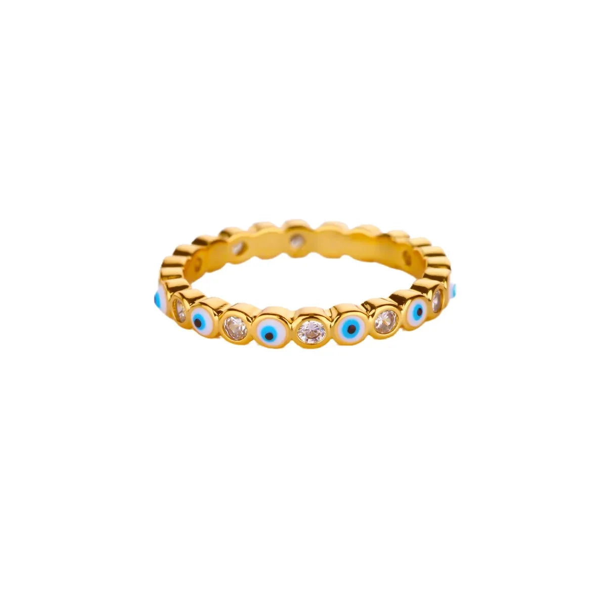 Anillos redondos pequeños y coloridos para mujer, de acero inoxidable, color dorado, ajustables, anillo de boda, joyería estética de lujo, regalo para pareja