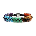 Chakra-Behandlung Kristallarmband Yoga-Stein Verstellbare Perlenarmband Meditation Entspannung Angst Damenarmband