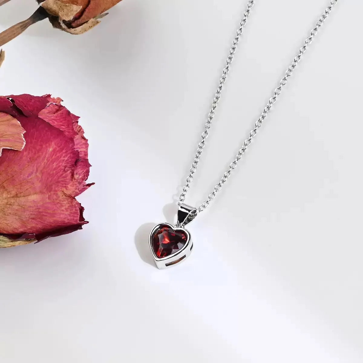 Collares con colgantes de cadena de plata de ley 925 con corazón rojo, verde y azul con circonita, accesorios de joyería de lujo para mujer, plata 925