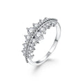 MINTYBOX S925 Sterling Silber Brillantschliff 3.0mm Moissanit Ring für Damen Gelbgold plattiert Hochzeit Verlobung Luxusgeschenk