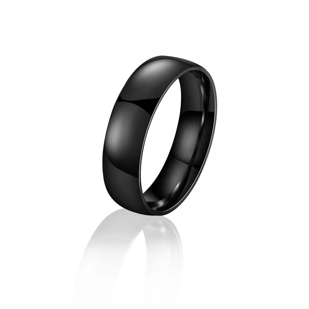 Mode Charme Schmuck Ring für Herren Damen Edelstahl Schwarze Ringe Hochzeit Verlobung Hochwertiges Matt Herren Accessoire