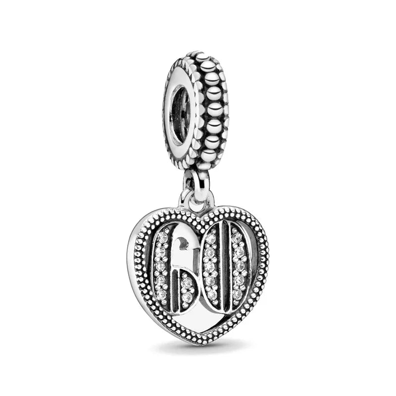 2026 Neue S925 Silber Roboter Kreuz Digital Anhänger, Geeignet für Original Armbänder, DIY Zubehör, Damen Charms Schmuck Geschenke