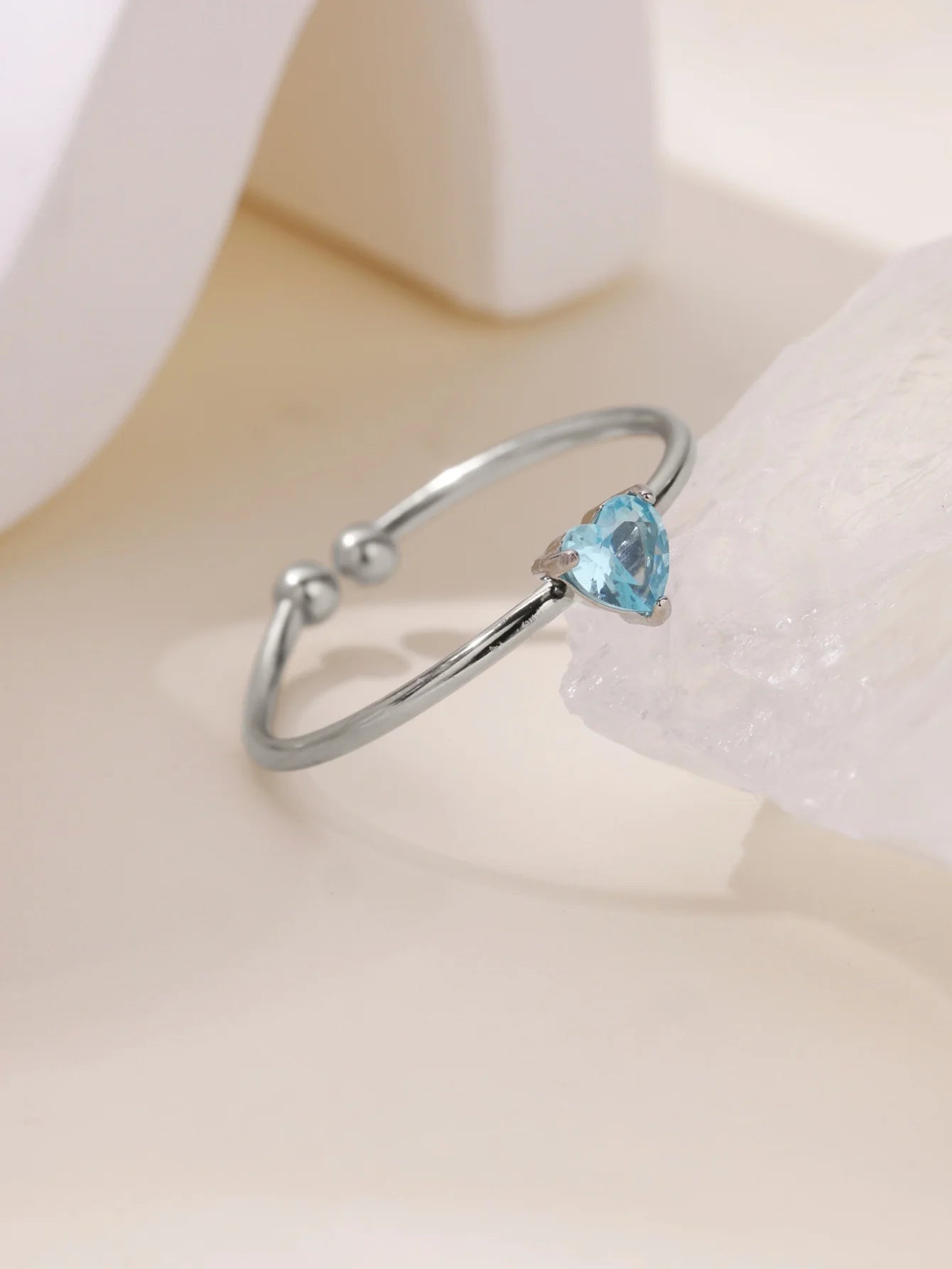 Mode Zirkon Herz Geburtssteinringe für Damen Edelstahl Goldfarbe Geburtssteinring Ästhetischer Hochzeitsschmuck Geschenk